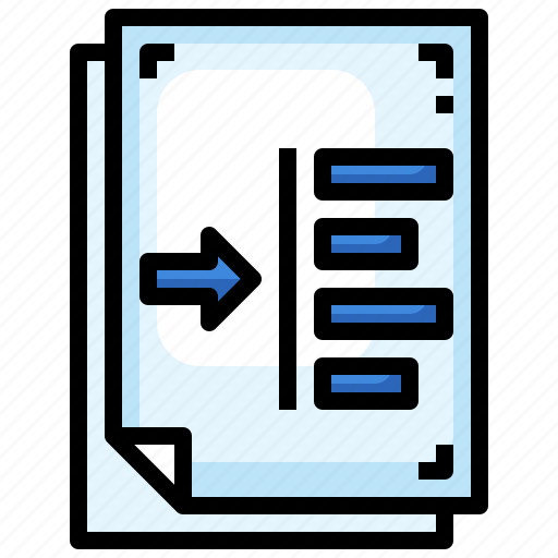 Right, indentation, edit, tools, basic, app, text icon - Download on Iconfinder