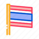 country, flag, flagstaff, national, patriotic, thai, thailand