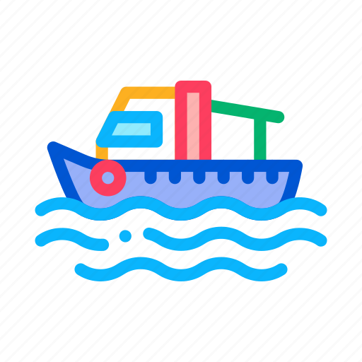 Boat, fishing, motor, sea, transport, water, wave icon - Download on Iconfinder