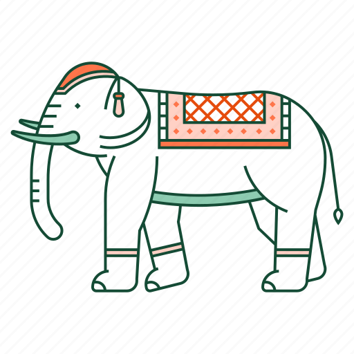 Animal, asia, elephant, thai elephant, thailand, traditional, transport icon - Download on Iconfinder