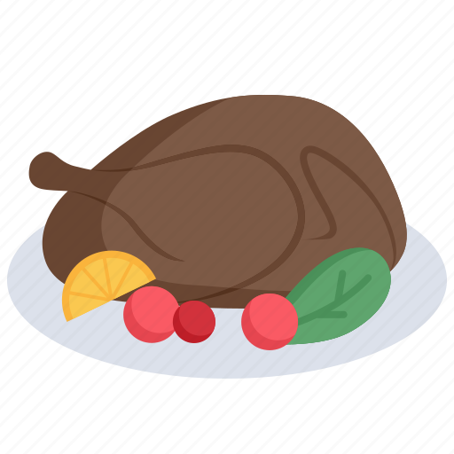 Turkey, roasted, thanksgiving, holiday, dinner, food, tomato icon - Download on Iconfinder