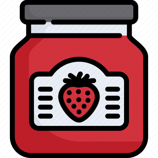 Fruit, jam, sweet, food, berry, jar, dessert icon - Download on Iconfinder