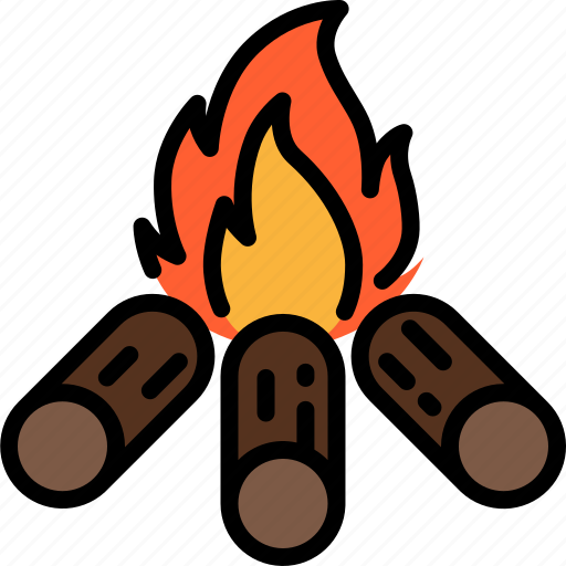 Campfire, fire, camp, outdoor, bonfire, adventure, wood icon - Download on Iconfinder