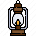 lantern, oil, lamp, fire, flame, light, decoration