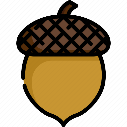 Acorn, nut, seed, food, organic, oak, chestnut icon - Download on Iconfinder