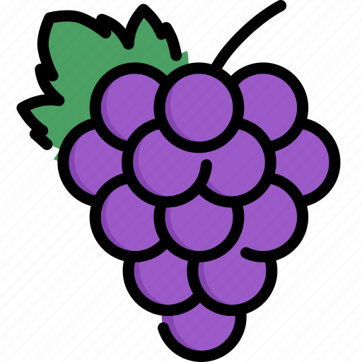 Grape, fruit, fresh, food, juicy, wine, purple icon - Download on Iconfinder