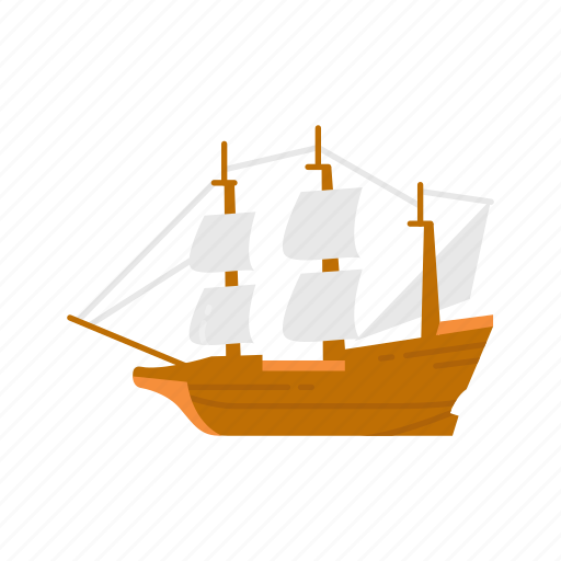 Boat, mayflower, pilgrims, wooden ship, thanksgiving icon - Download on Iconfinder