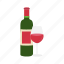 red wine, wine, wine bottle, wine glass 