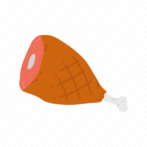 Cooked ham, ham, ham bone, pork icon - Download on Iconfinder