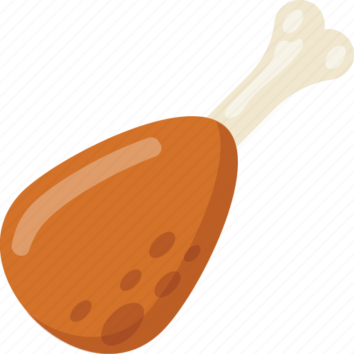 Chicken, drumstick, leg piece, meat, snack icon - Download on Iconfinder