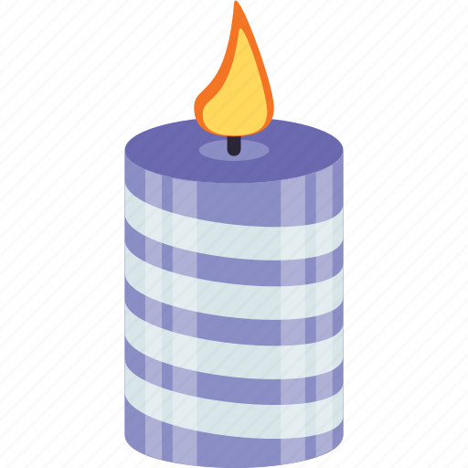 Birthday decoration, burning candle, candle, candle wax, candlestick icon - Download on Iconfinder