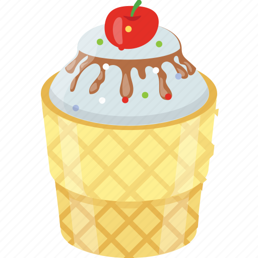 Cone ice cream, dessert, ice cream, mix ice cream, sundae icon - Download on Iconfinder