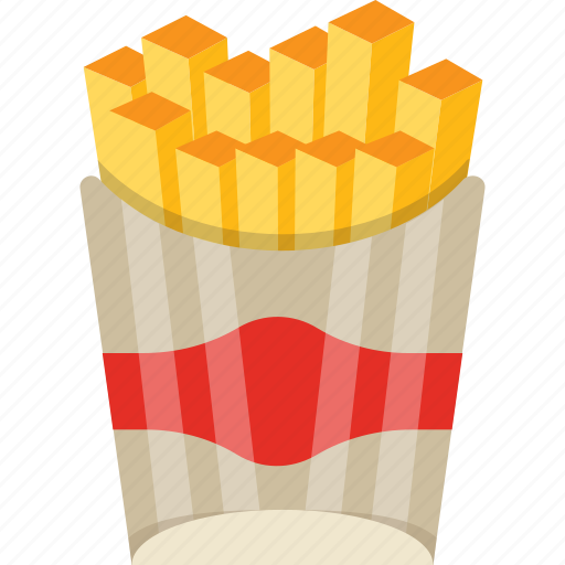 French fries, fries, potato fries, potato sticks, snack box icon - Download on Iconfinder