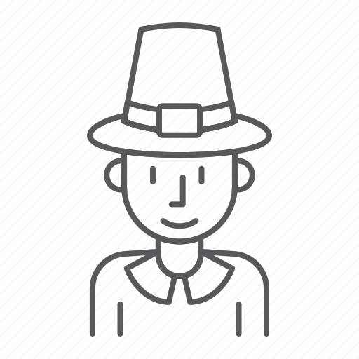 Pilgrim, man, thanksgiving, traditional, hat, american icon - Download on Iconfinder