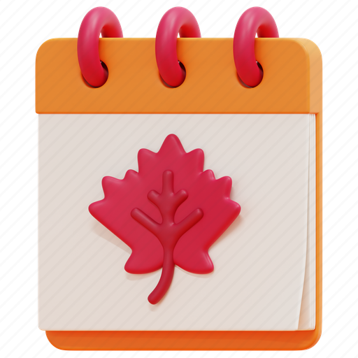 Calendar, thanksgiving, time, schedule, date, day, organization 3D illustration - Download on Iconfinder