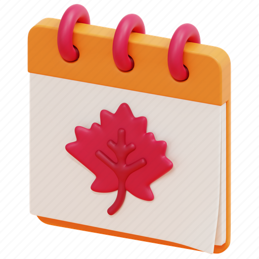 Calendar, thanksgiving, time, schedule, organization, date, day 3D illustration - Download on Iconfinder