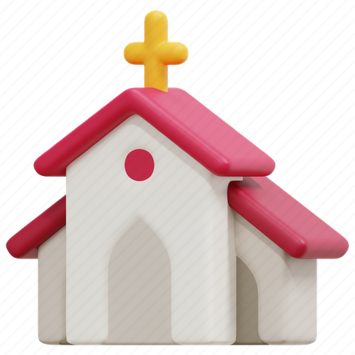 Church, christian, religion, culture, chapel, building, temple 3D illustration - Download on Iconfinder