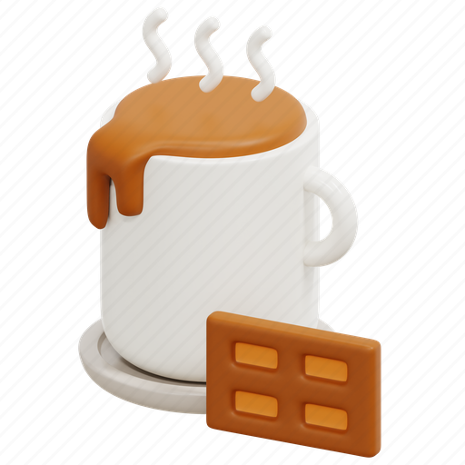 Hot, chocolate, mug, drink, food, coffee, cup 3D illustration - Download on Iconfinder