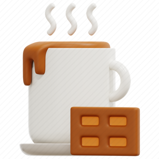 Hot, chocolate, mug, drink, food, tea, cup 3D illustration - Download on Iconfinder
