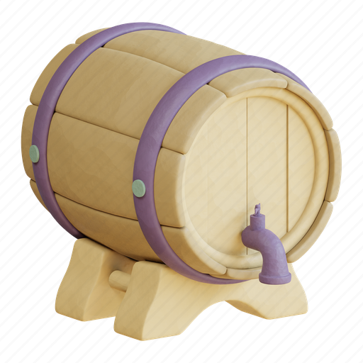 Thanksgiving, alcohol, barrel, beer, keg, container, drum 3D illustration - Download on Iconfinder