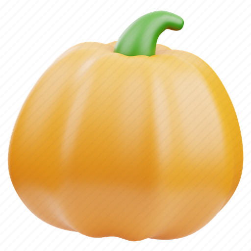 Pumpkin, thanksgiving, holiday, autumn, happy, fall, celebration 3D illustration - Download on Iconfinder