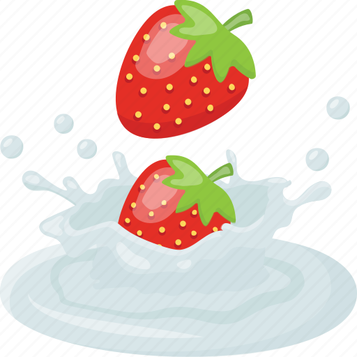 Dip cream, fruit, natural dessert, strawberry cream dipping, strawberry dipping icon - Download on Iconfinder