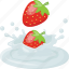 dip cream, fruit, natural dessert, strawberry cream dipping, strawberry dipping 