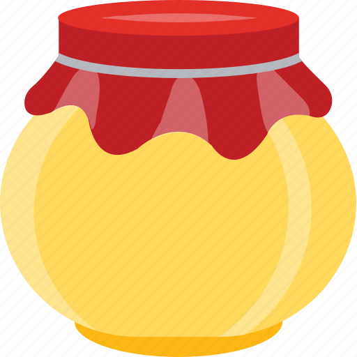 Apple jam serum, container with cloth, jam jar jar with fabric topper, pickle jar icon - Download on Iconfinder