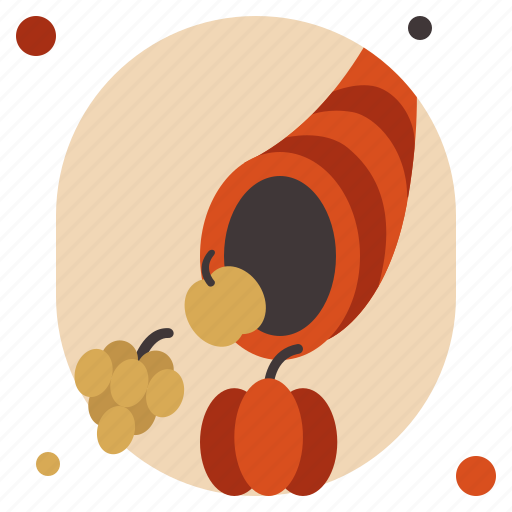 Cornucopia, thanksgiving, vegetable, pumpkin, pie, dinner, holiday icon - Download on Iconfinder