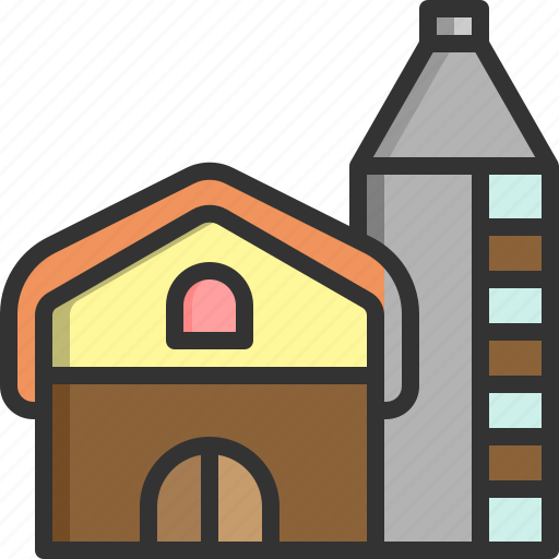 Barn, silo, farm, crop, tower, grain, warehouse icon - Download on Iconfinder