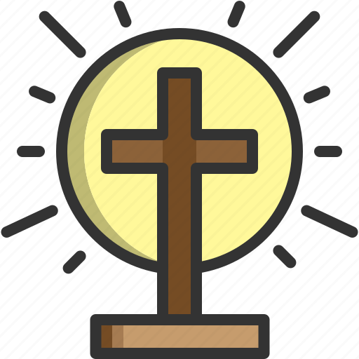 Cross, crucifix, rood, bright, light, church, god icon - Download on Iconfinder