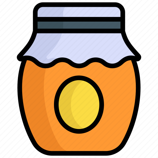 Honey, jar, sweet, honey bottle, honey pot, healthy diet, honey storage icon - Download on Iconfinder
