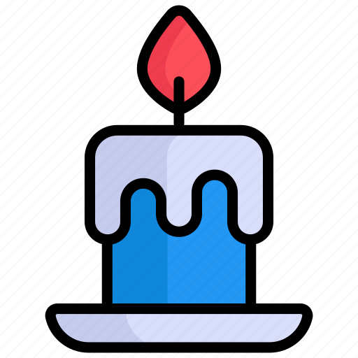 Candle, light, decoration, celebration, flame, fire, birthdaycandle icon - Download on Iconfinder