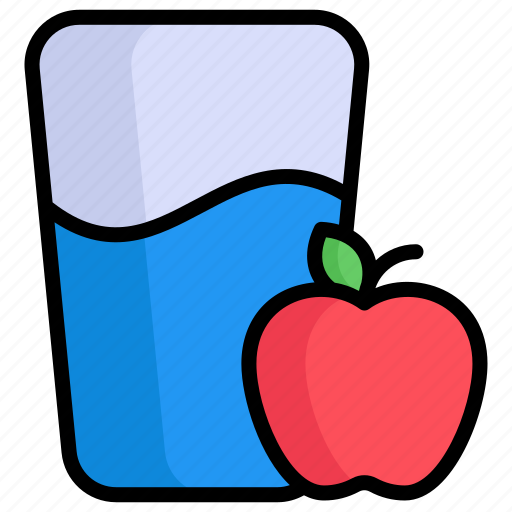 Apple juice, drink, glass, healthy, fresh, fruit, apple icon - Download on Iconfinder