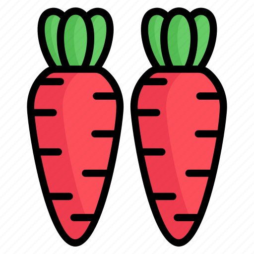 Carrot, vegetable, healthy, vegetarian, green, cooked, food icon - Download on Iconfinder