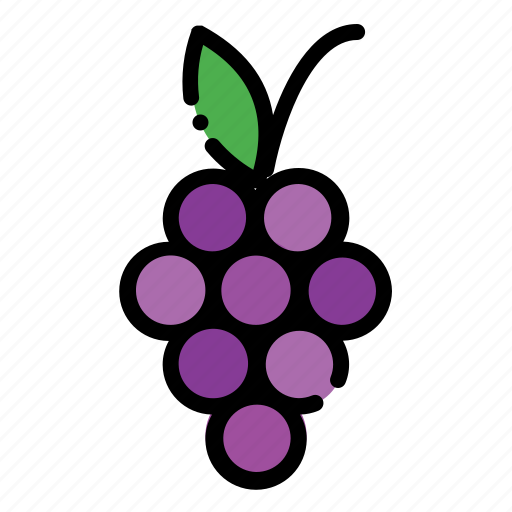 Grapes, thanksgiving, holiday, autumn, vacation, fruit, food icon - Download on Iconfinder