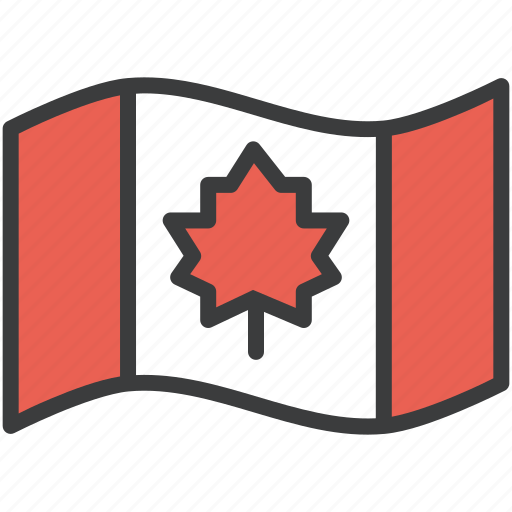 Canada Canadian Canuck Flag Leaf Maple Thanksgiving Icon