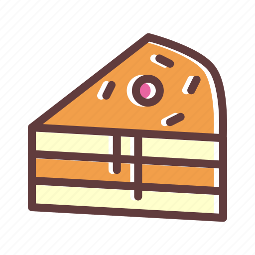 Cake, cranberry, dessert, pie, slice, thanksgiving, hygge icon - Download on Iconfinder
