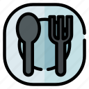 cutlery, food, dinner, plate, fork, restaurant, dish