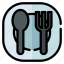 cutlery, food, dinner, plate, fork, restaurant, dish 