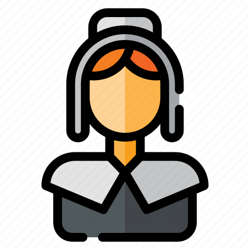 Pilgrim, thanksgiving, female, fashion, colonial, character, costume icon - Download on Iconfinder