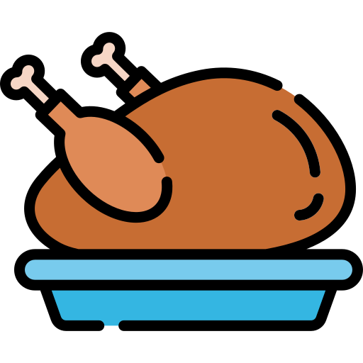 Thanksgiving, mix, turkey, chicken, dinner, meat, restaurant icon - Free download