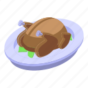 grilled, chicken, isometric