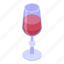 glass, wine, isometric 
