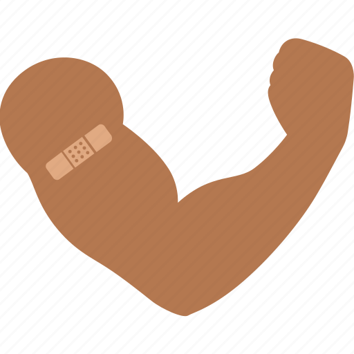 Arm, vaccinated, black, vaccination, bandaid, band-aid, african american icon - Download on Iconfinder
