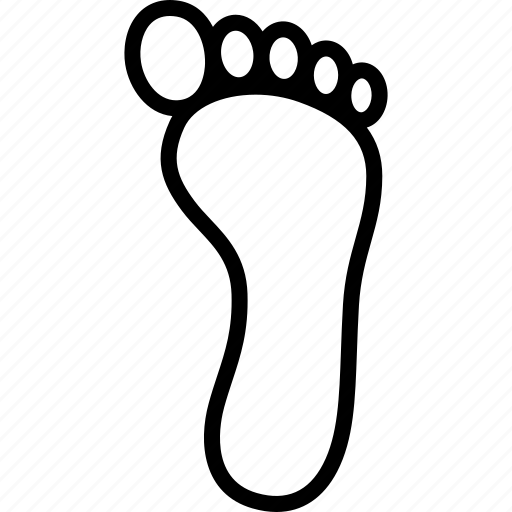 Feet, foot, footprint, print, prints, toes, trail icon