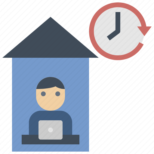 At, freelance, home, individual, quarantine, stay, working icon - Download on Iconfinder
