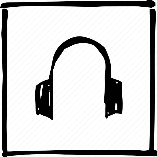 Audio, auditory, headphones, headset, music, scribbler, tune icon - Download on Iconfinder