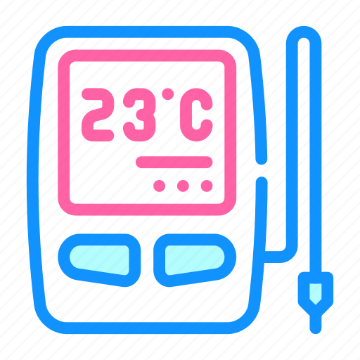 Digital, thermometer, sensor, device, temperature, window icon - Download on Iconfinder