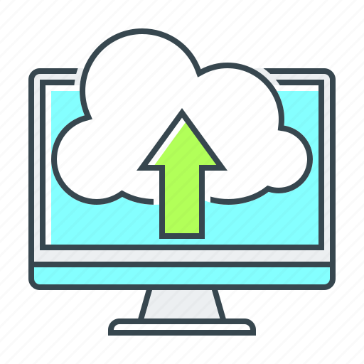 Cloud, upload, arrow, direction, monitor, up icon - Download on Iconfinder